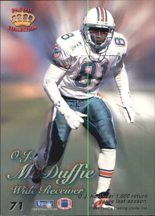 1994 Pacific Prisms #71 O.J.McDuffie back image