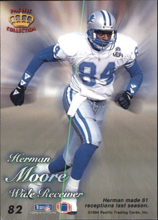 1994 Pacific Prisms #82 Herman Moore back image