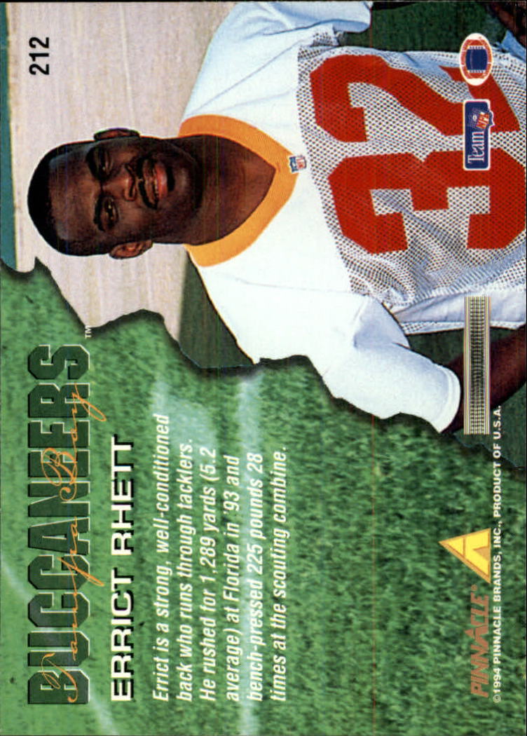 Errict Rhett 1994 Classic Gold #4 - Tampa Bay Buccaneers, Florida