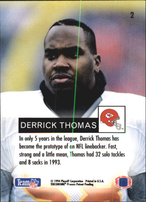 1994 Playoff #2 Derrick Thomas back image