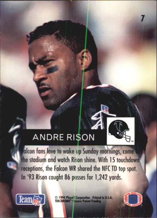 1994 Playoff #7 Andre Rison back image