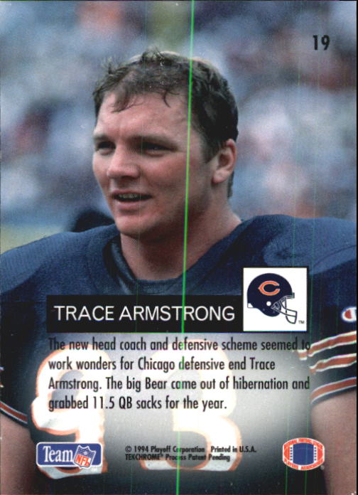 1994 Playoff #19 Trace Armstrong back image