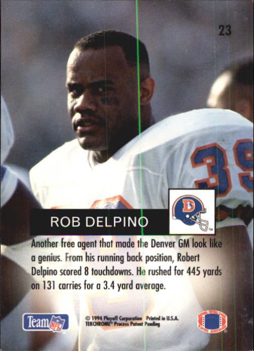 1994 Playoff #23 Robert Delpino back image