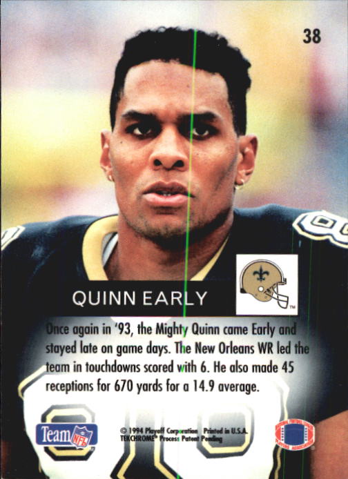 1994 Playoff #38 Quinn Early back image