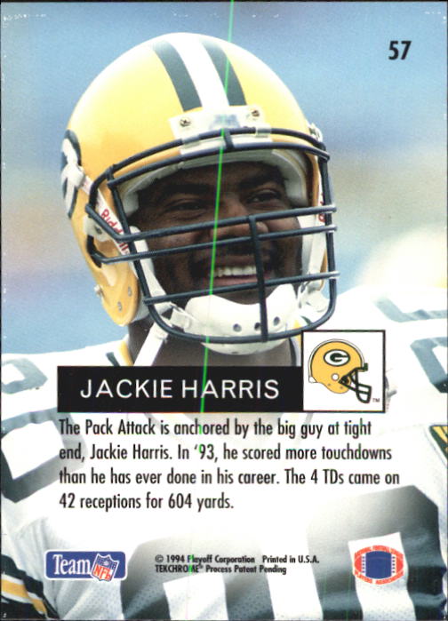 1994 Playoff #57 Jackie Harris back image