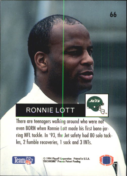 1994 Playoff #66 Ronnie Lott back image