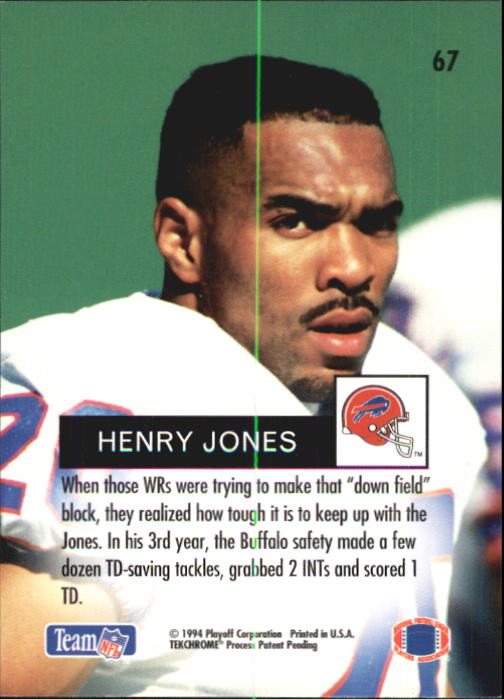 1994 Playoff #67 Henry Jones back image