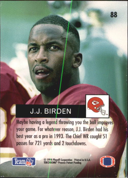 1994 Playoff #88 J.J. Birden back image