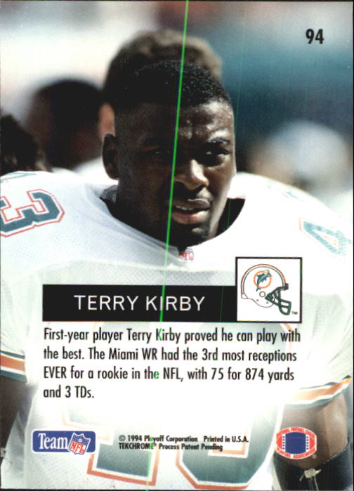 1994 Playoff #94 Terry Kirby back image