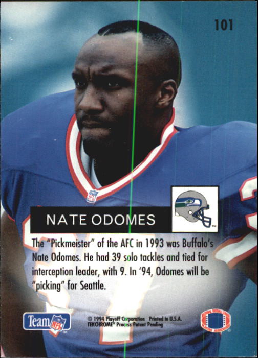 1994 Playoff #101 Nate Odomes back image