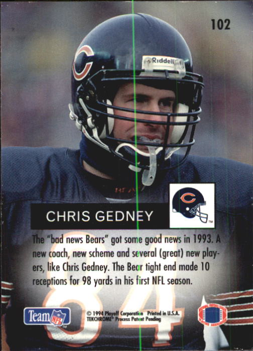 1994 Playoff #102 Chris Gedney back image