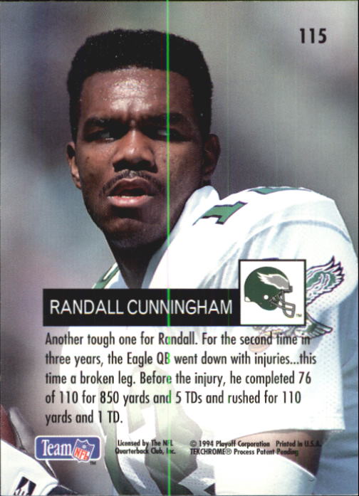 1994 Playoff #115 Randall Cunningham back image