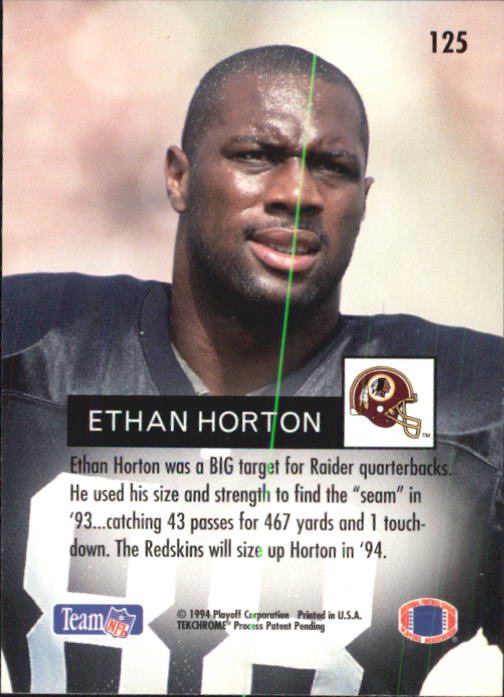 1994 Playoff #125 Ethan Horton back image