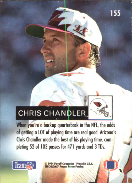 1994 Playoff #155 Chris Chandler back image