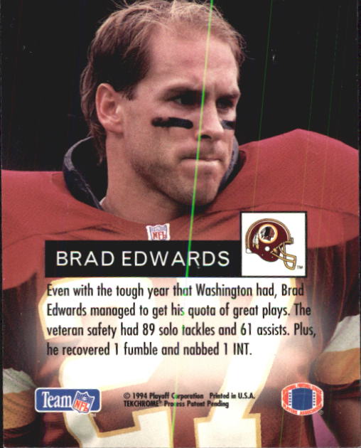 1994 Playoff #173 Brad Edwards back image