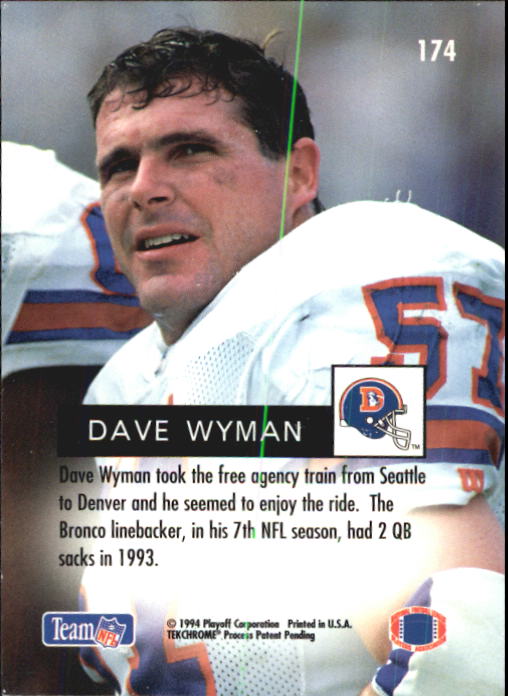1994 Playoff #174 David Wyman back image