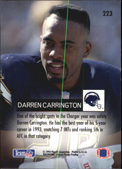 1994 Playoff #223 Darren Carrington back image