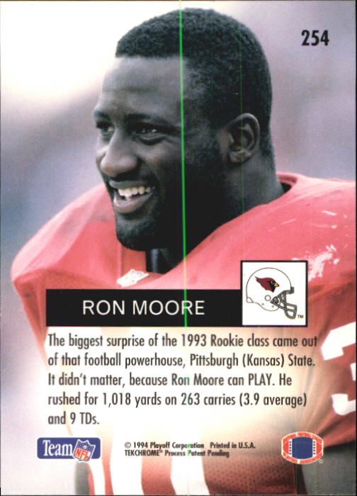 1994 Playoff #254 Ronald Moore GA back image