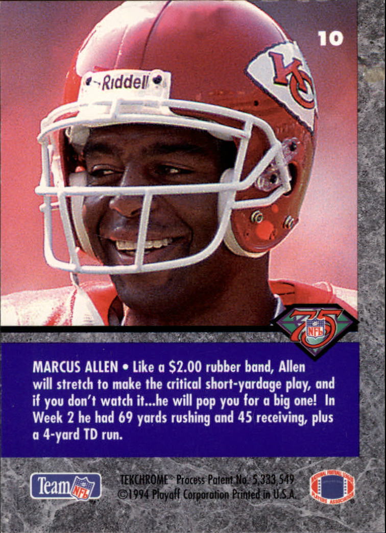 1994 Playoff Contenders #10 Marcus Allen back image