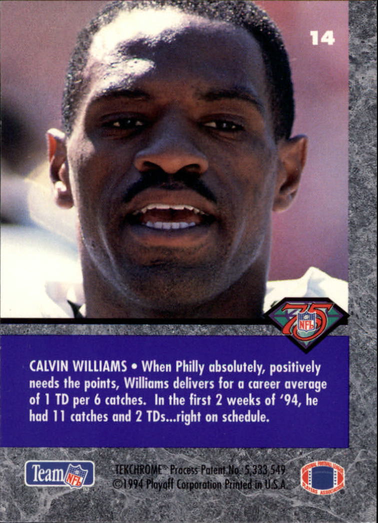 1994 Playoff Contenders #14 Calvin Williams back image