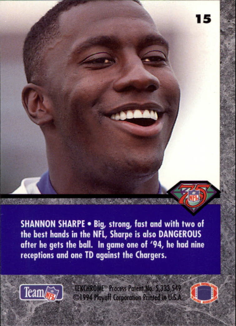 1994 Playoff Contenders #15 Shannon Sharpe back image