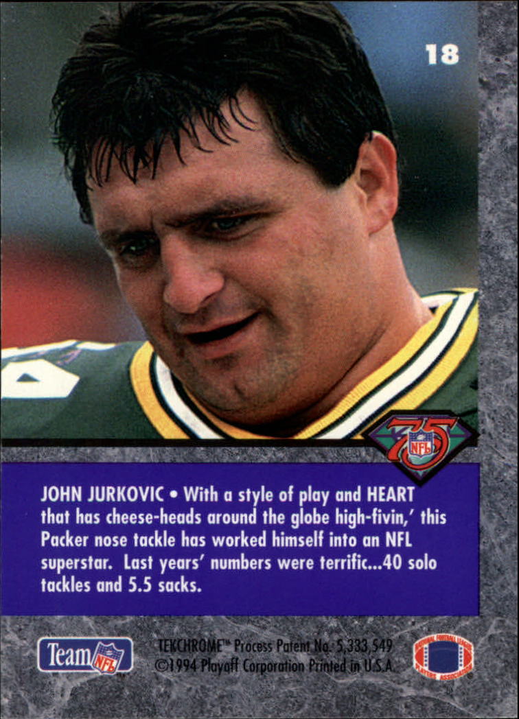 1994 Playoff Contenders #18 John Jurkovic RC back image