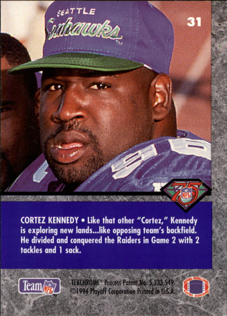 1994 Playoff Contenders #31 Cortez Kennedy back image