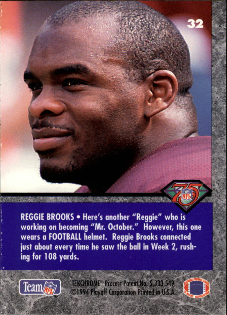 1994 Playoff Contenders #32 Reggie Brooks back image