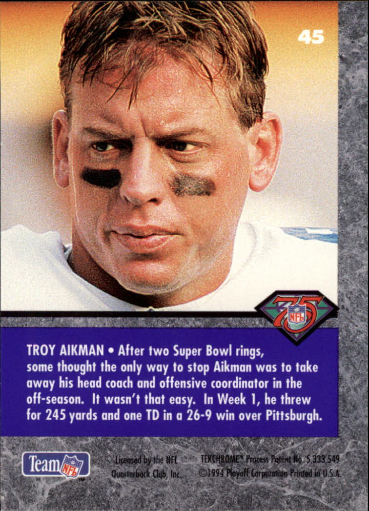 1994 Playoff Contenders #45 Troy Aikman back image