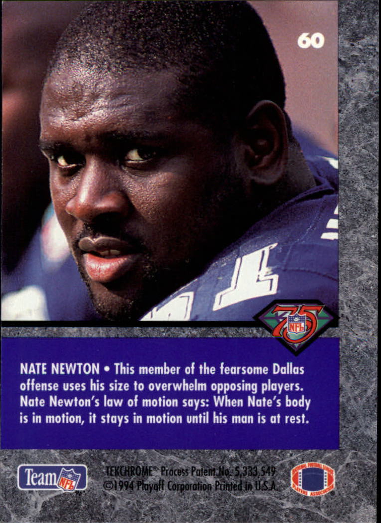 1994 Playoff Contenders #60 Nate Newton back image