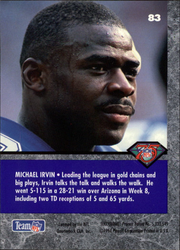 1994 Playoff Contenders #83 Michael Irvin back image