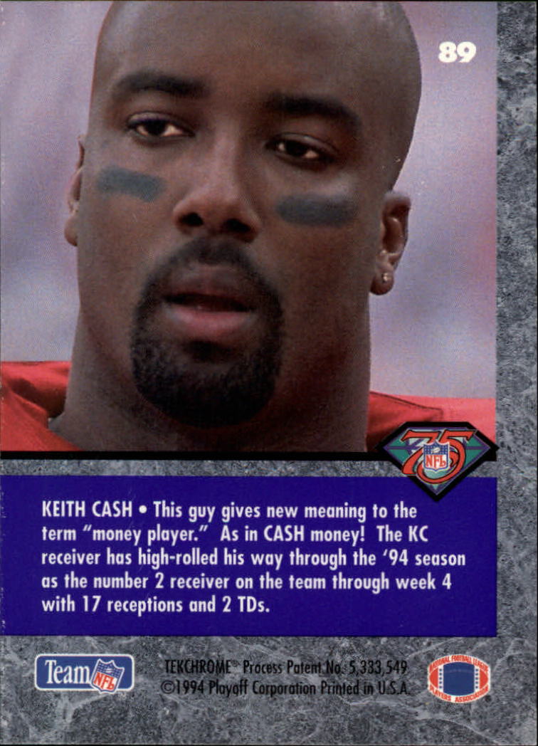 1994 Playoff Contenders #89 Keith Cash back image