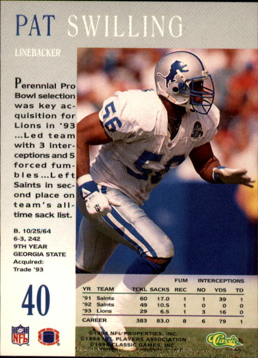 A6477- 1994 Pro Line Live Football Card #s 1-250 -You Pick- 15+ FREE US SHIP