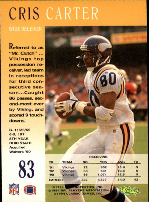 A6477- 1994 Pro Line Live Football Card #s 1-250 -You Pick- 15+ FREE US SHIP