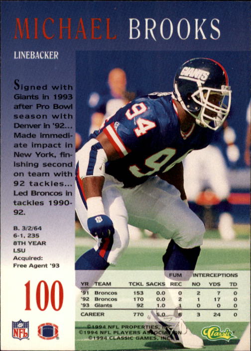 A6477- 1994 Pro Line Live Football Card #s 1-250 -You Pick- 15+ FREE US SHIP