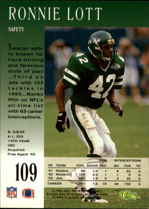 A6477- 1994 Pro Line Live Football Card #s 1-250 -You Pick- 15+ FREE US SHIP