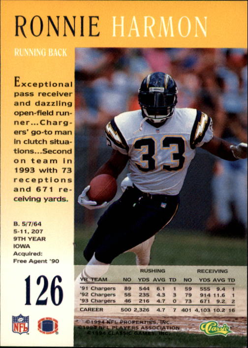 A6477- 1994 Pro Line Live Football Card #s 1-250 -You Pick- 15+ FREE US SHIP