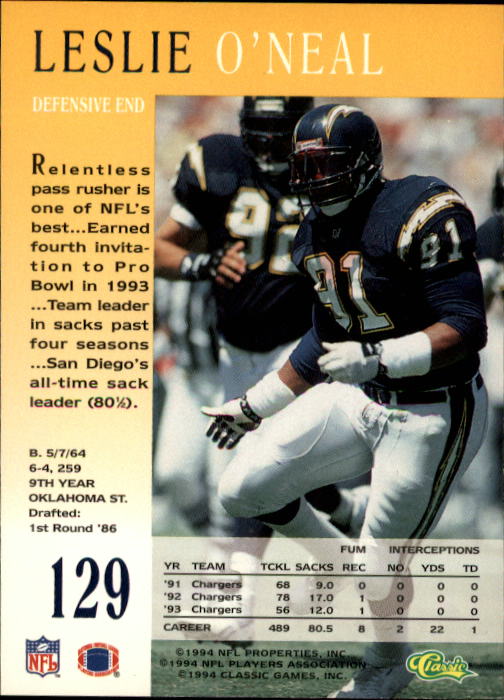 A6477- 1994 Pro Line Live Football Card #s 1-250 -You Pick- 15+ FREE US SHIP