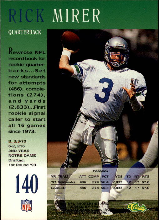 A6477- 1994 Pro Line Live Football Card #s 1-250 -You Pick- 15+ FREE US SHIP