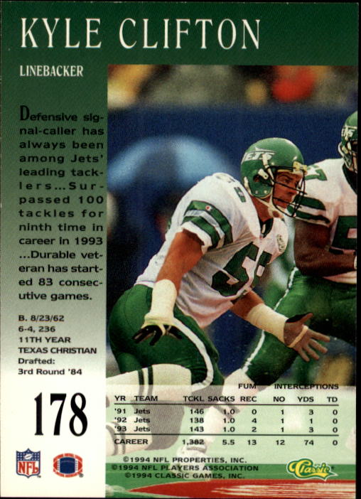 A6477- 1994 Pro Line Live Football Card #s 1-250 -You Pick- 15+ FREE US SHIP