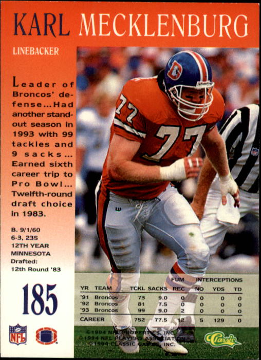 A6477- 1994 Pro Line Live Football Card #s 1-250 -You Pick- 15+ FREE US SHIP