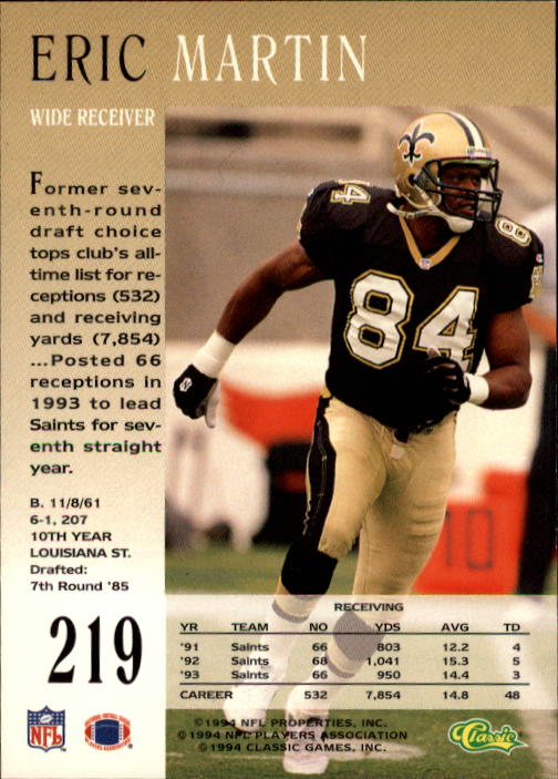 A6477- 1994 Pro Line Live Football Card #s 1-250 -You Pick- 15+ FREE US SHIP