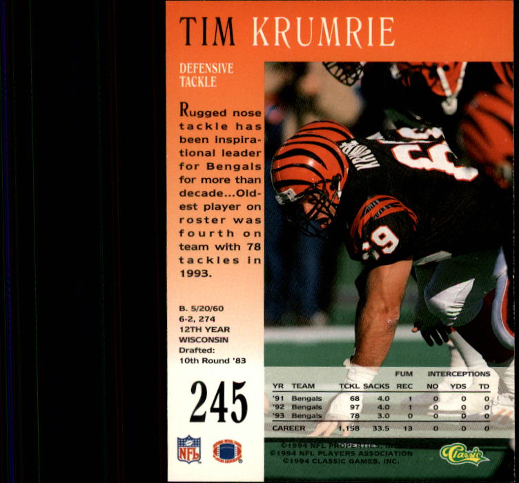 A6477- 1994 Pro Line Live Football Card #s 1-250 -You Pick- 15+ FREE US SHIP