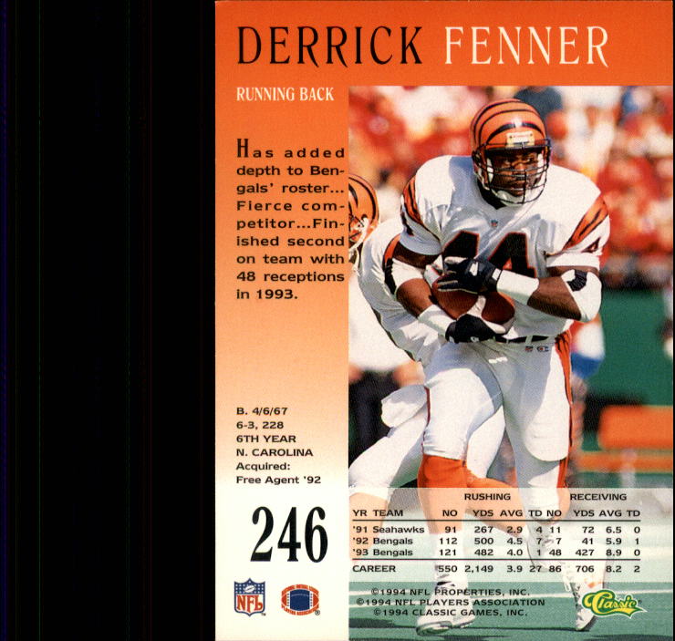 A6477- 1994 Pro Line Live Football Card #s 1-250 -You Pick- 15+ FREE US SHIP