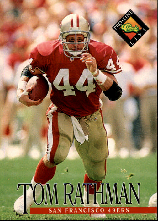 Tom Rathman (#44) 49ers  Nfl football, Football pads, Nfl