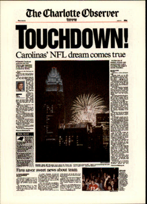 1994 Pro Line Live #395 Carolina Panthers