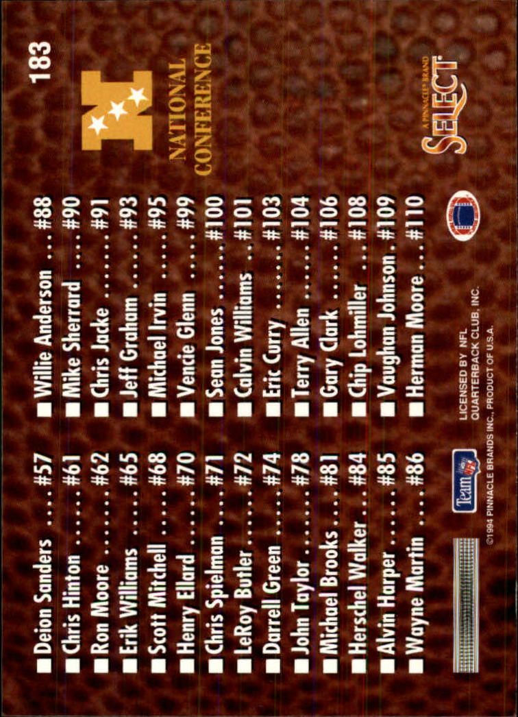 A5913- 1994 Select Football Card #s 1-225 +Rookies -You Pick- 15+ FREE US SHIP - Picture 353 of 429