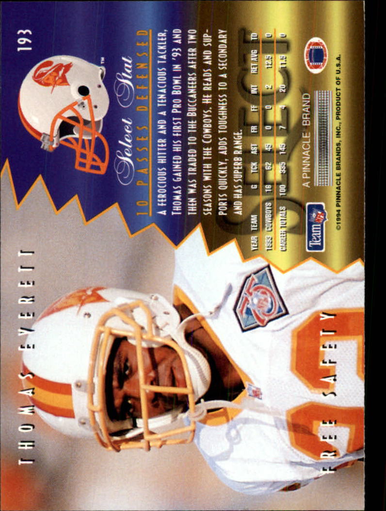 A5913- 1994 Select Football Card #s 1-225 +Rookies -You Pick- 15+ FREE US SHIP - Picture 373 of 429