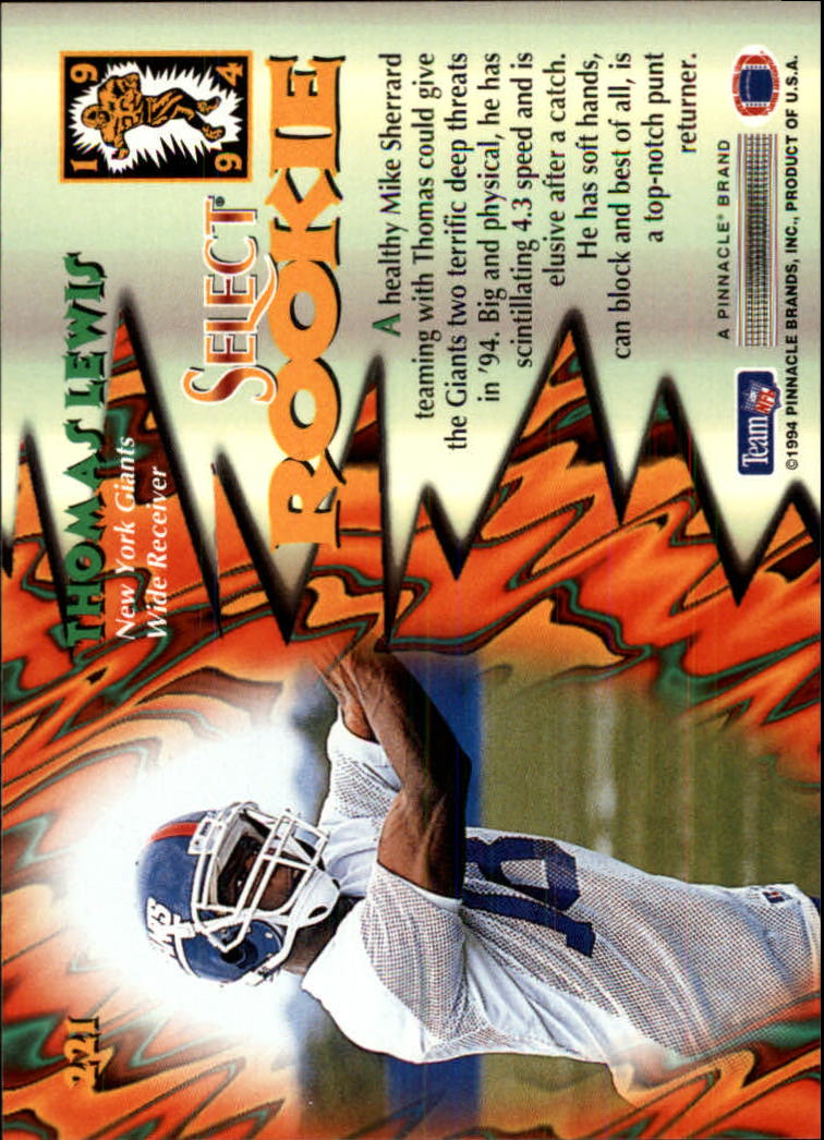 A5913- 1994 Select Football Card #s 1-225 +Rookies -You Pick- 15+ FREE US SHIP - Picture 421 of 429