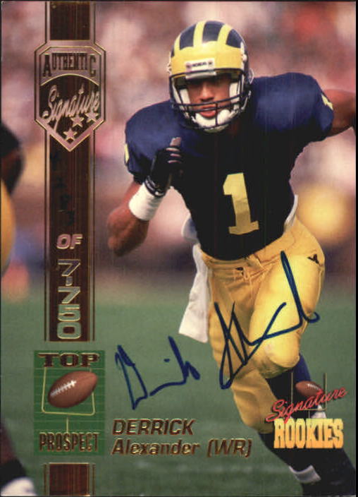 1994 Signature Rookies Autographs #3 Derrick Alexander WR
